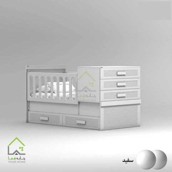 تختخواب نوزاد مهتاب