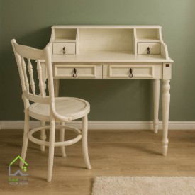 میز تحریر سفید کلاسیک