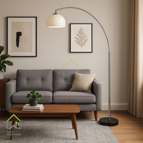 آباژور ایستاده منحنی با شیدگلس