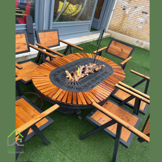 میز آتشدان ترموود بیضی