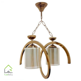 لوستر دو شعله فنری