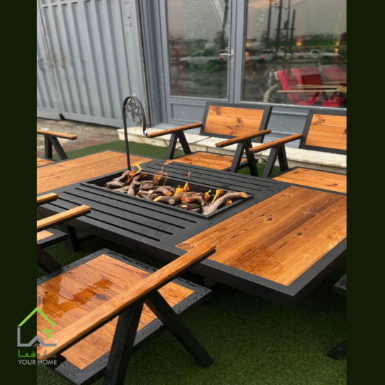 میز آتشدان مستطیل ترموود