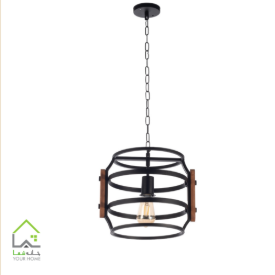 آویز تک شعله چوب وفلز