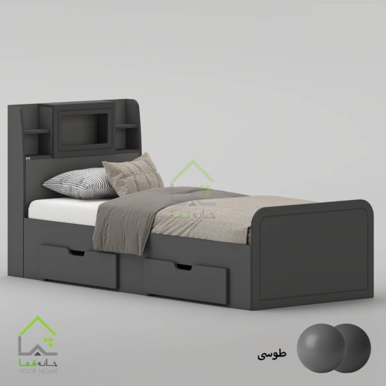 تخت خواب یک نفره پردیس