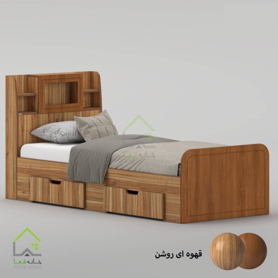 تخت خواب یک نفره پردیس