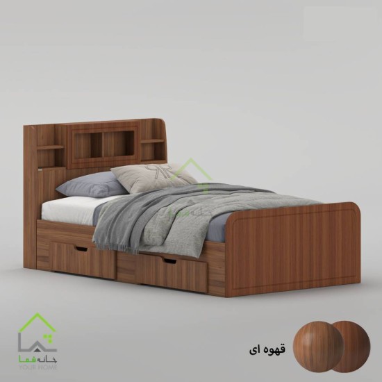 تخت خواب یک و نیم نفره پردیس