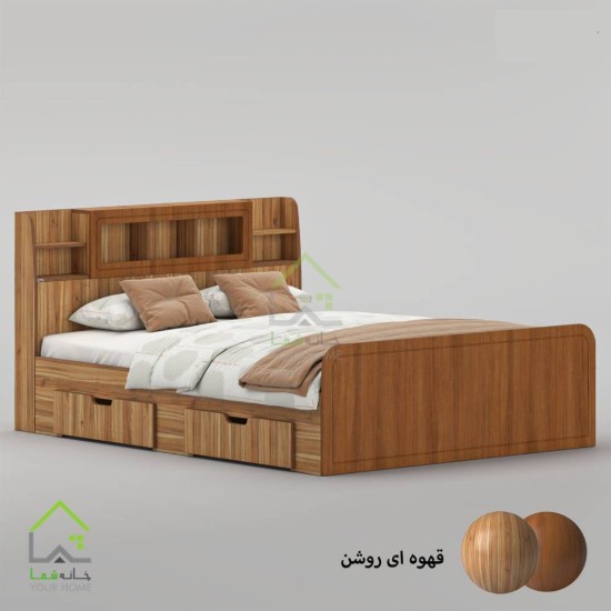 تخت خواب دو نفره پردیس
