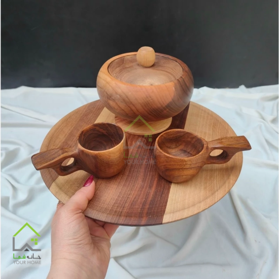ست قهوه خوری چوبی