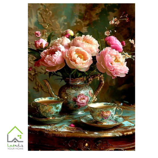 تابلو آبرنگی عصرانه صورتی