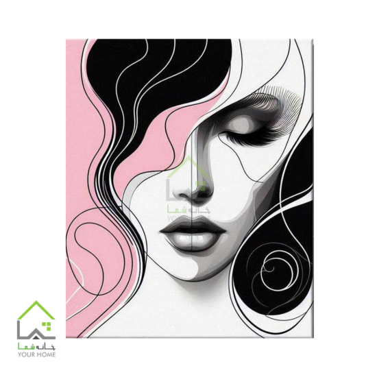 تابلو مینیمال خطوط زنانگی
