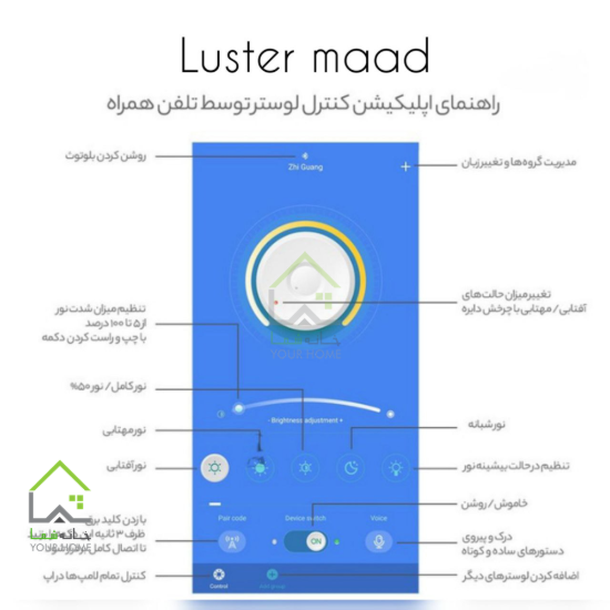 چراغ دیواری دایره ای smd