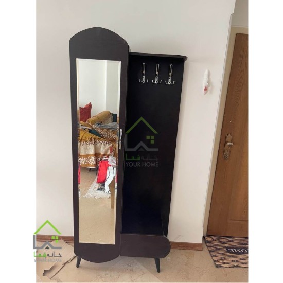 جاکفشی و رخت آویز آینه دار سفید
