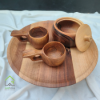 ست قهوه خوری چوب گردو 4 تکه