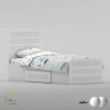 تخت خواب یک نفره آسمان سفید