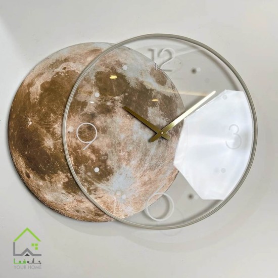 ساعت دیواری ماه چراغ دار