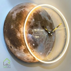 ساعت دیواری ماه چراغ دار