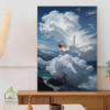 تابلو آبرنگی رقص در آسمان