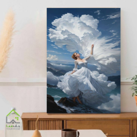 تابلو آبرنگی رقص در آسمان